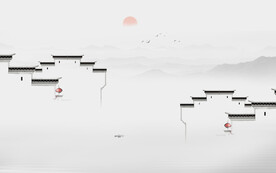 江南水乡背景墙