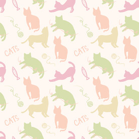 猫咪剪影满印图案