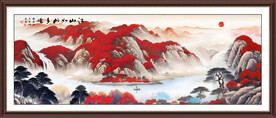 鸿运当头国画山水画