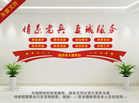 退伍军人服务站展板