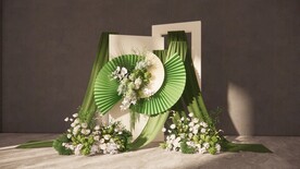 白绿婚礼草图大师su模型