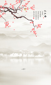 复式楼花鸟画玄关图