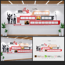 员工风采文化墙