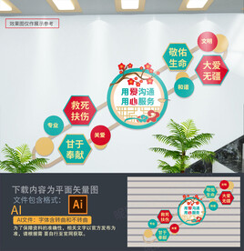 医院楼道宣传墙