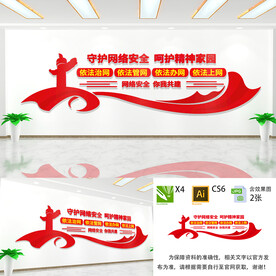 守护网络安全文化墙
