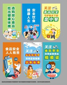 食品安全吊旗宣传画