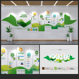 绿色企业文化墙