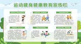 运动健身健康教育宣传栏