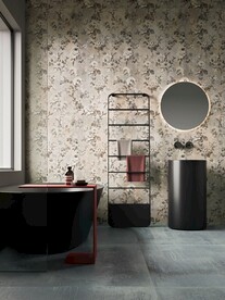 现代意式 主卫岩板效果图