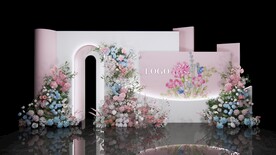 粉色婚礼草图大师su模型