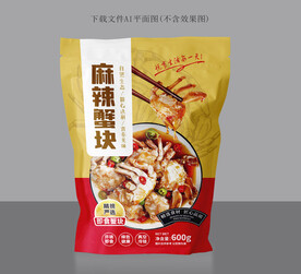 香辣蟹块包装