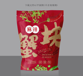 香辣蟹块包装