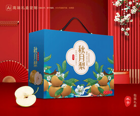 秋月梨礼盒 梨包装