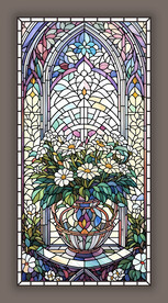 教堂蒂凡尼彩绘艺术玻璃图案