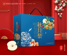 秋月梨礼盒 梨包装