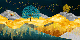 现代简约抽象床头装饰画图