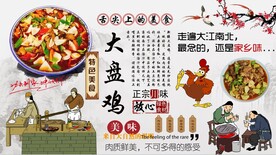 大盘鸡背景墙
