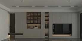 鞋柜酒柜电视柜一体