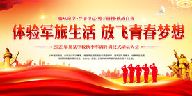 军训开幕式展板