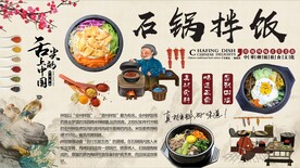 石锅拌饭背景墙