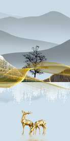 极简 新简约玄关画 tiF分层