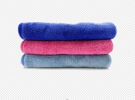 三色毛巾保洁家政毛巾透明底