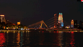 宁波三江口夜景延时拍摄视频素材