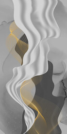 烁金抽象金色线条玄关