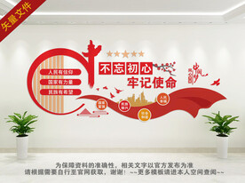 不忘初心牢记使命文化墙