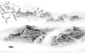 新款 极简灰色山水 TiF分层