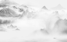 大气 灰色高清山水 TiF分层