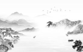 清晰 最新灰色山水 TiF分层