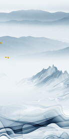 蓝色 最新款玄关画 Tif分层