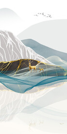 高档 现代新玄关画 TiF分层