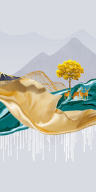 现代 大气新玄关画 TiF分层