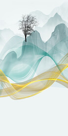 别墅 新极简玄关画 Tif分层