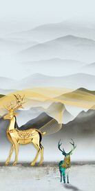 简约 新极简玄关画 Tif分层