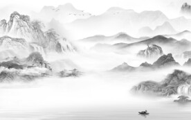 现代 高端灰山水画 Tif分层