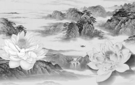 大气 灰色高档山水 TiF分层