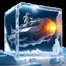 冰封的宇宙飞船
