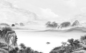 淡雅 高档灰色山水 TIf分层