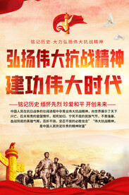 抗战精神海报