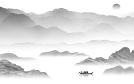 极简 意境灰色山水 TIf分层