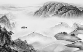 高清 意境灰色山水 TIf分层