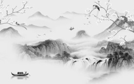 新品 灰色高清山水 TIf分层