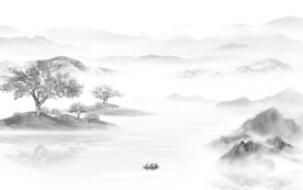 大气 灰色高清山水 TIf分层