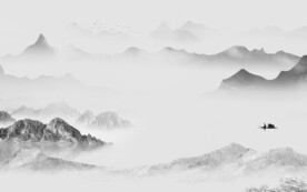 中式 奢雅灰色山水 TiF分层