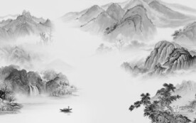 最新 简约灰色山水 TiF分层