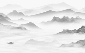 高雅 灰色高档山水 tif分层