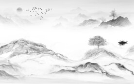 淡雅 高端高档山水 tif分层